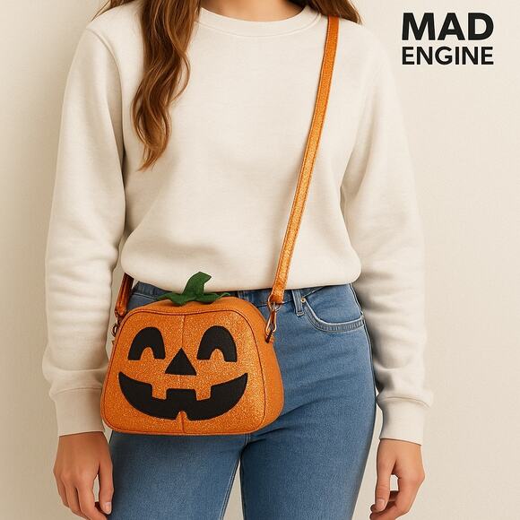 New Sparkly Pumpkin Purse by Mad Engine - Picture 1 of 4